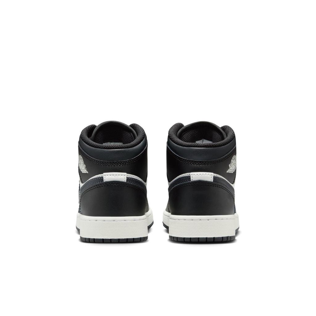 DQ8423-010 NIKE AIR JORDAN 1 MID GS BLACK OFF NOIR-SUMMIT WHITE (Men's)