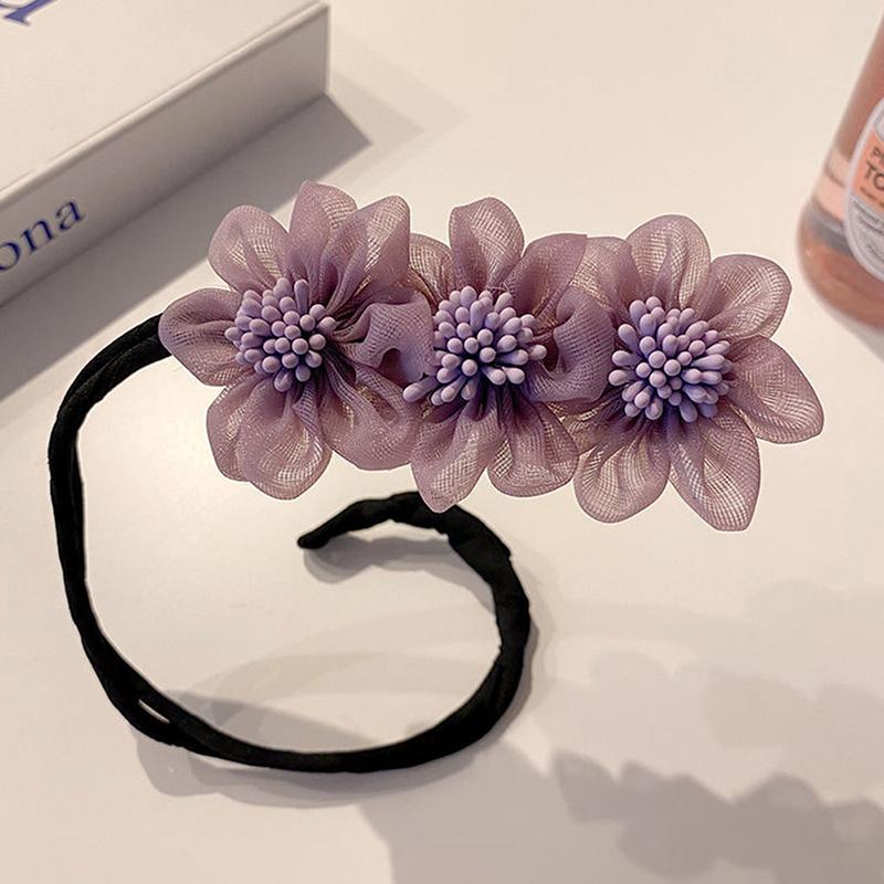 

Цветочная повязка на голову сладкие волосы головной убор женские плетеные волосы устройство инструмент для укладки волос фиолетовый