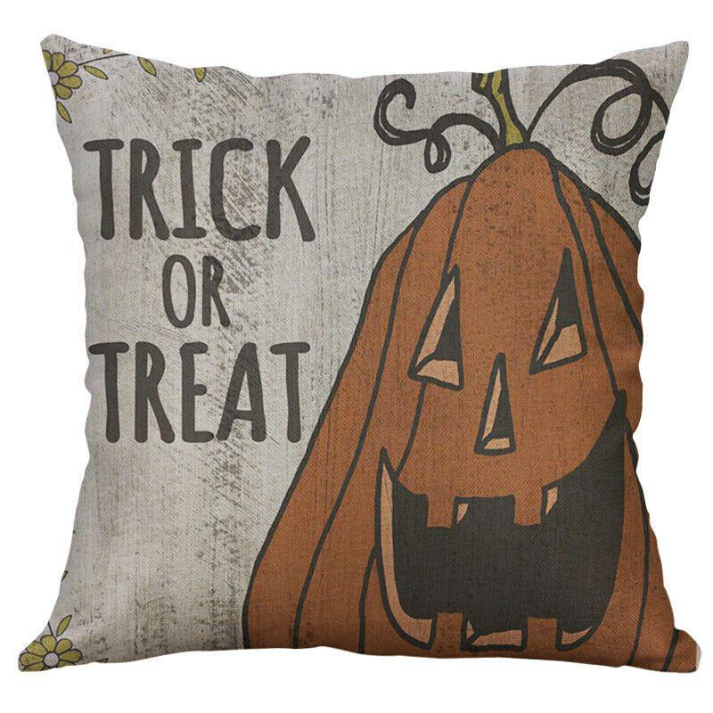 Vibrant Halloween Animal Print Cushion Cover Cotton Linen Pillow Case For Festive Home Decor