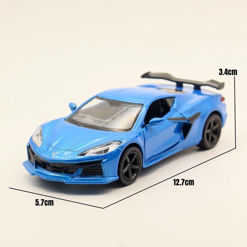 1:36 2025 Chevrolet Corvette Z06 Alloy Sports Car Model Diecast Metal Racing Vehicles Car Model Simulation Collection Kids Gifts