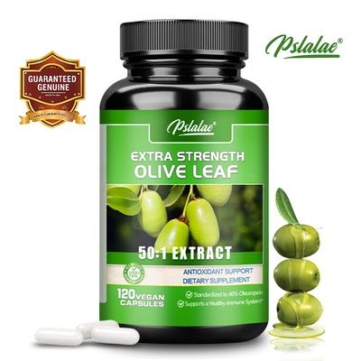 Foglie d'Olivo Forza Extra 50:1 Estratto, 40% Oleuropeina, Estratto Concentrato Standardizzato 50X, 100% Vegetariano, 120 Capsule