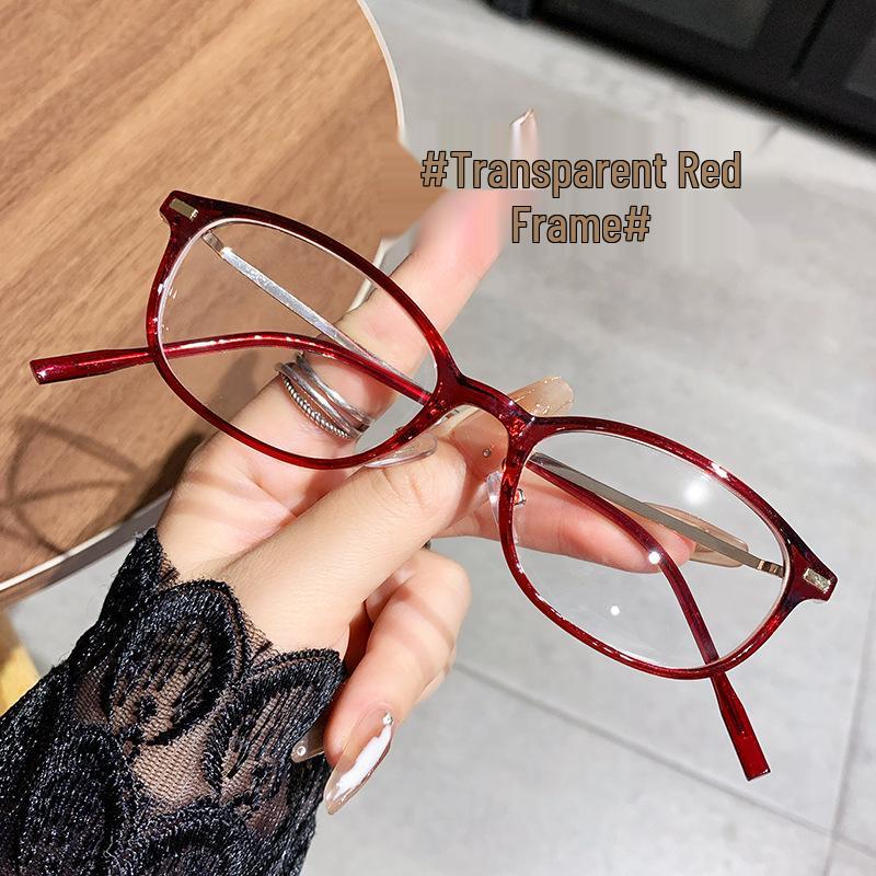 Korean Retro Oval Anti-Blue Light Reading Glasses - Ultra-light, Stylish, and Suitable for Presbyopia