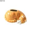 Creative Cartoon Orange Cat Shaped Tissue Box Coffee Table Desk Decoration Ceramic Tissue Box Bedside Table Paper Towel Case