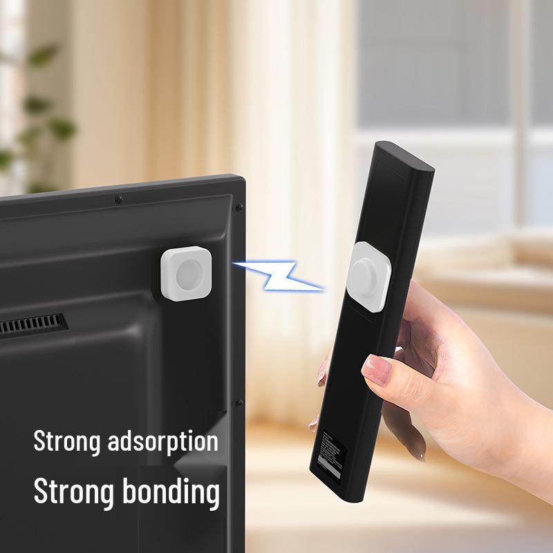 Magnetic No-Punch Wall-Mount Hook & Remote Holder
