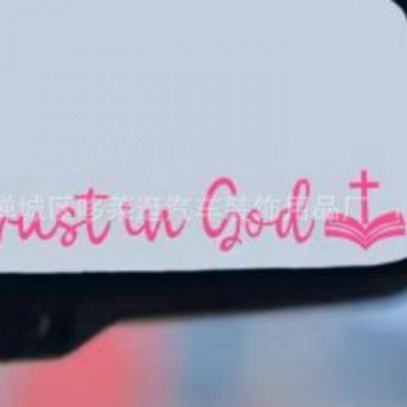New Arrival: Trust in God Car Rearview Mirror Easter Blessings Sticker чёрный