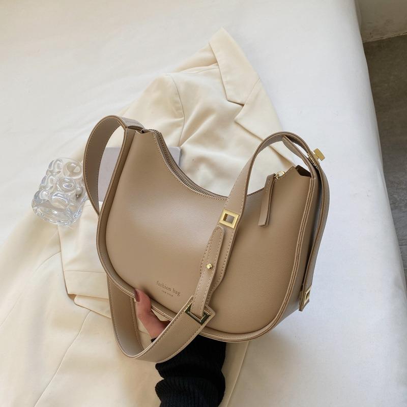 Neue High-End-Tasche, vielseitige Damentasche, Retro-Schultertasche, modischer breiter Schultergurt, Umhänge-Achseltasche.