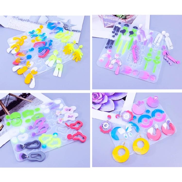 Unique Earring Silicone Molds Irregular Resin Jewelry Pendant Keychain Charm Mol
