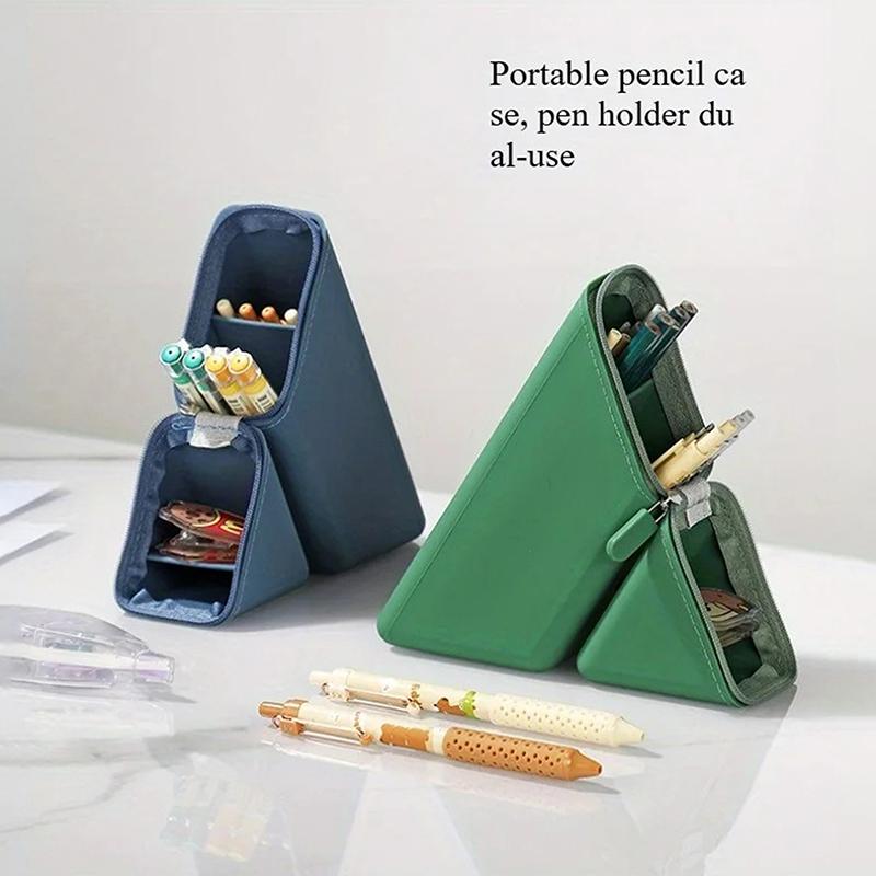 1 Stylish Silicone Pen Holder, Foldable Pencil Case Holder, Desktop Office And Study Pen Cup Large-capacity Pen Organizer