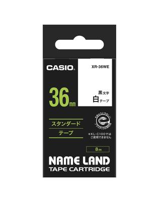 Genuine Label Writer Nameland Tape 36mm Black On White XR-36WE