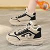 Thick-stitched High-top Dad Shoes, Women's Versatile Sports Shoes, Thick Cotton Boots, Short Boots