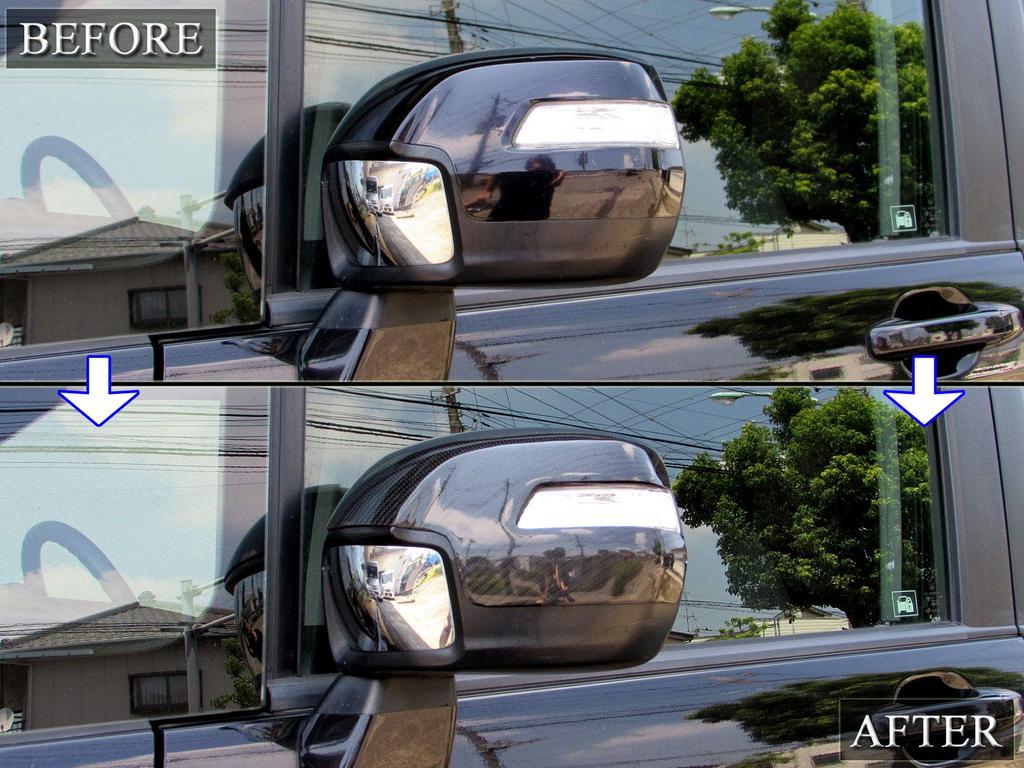 BRIGHTZ Real Carbon Fiber Door Mirror Type for Toyota Step Wagon and RP3 Covers, D, RP1, RP2, [CAR-MIR-033] (Part Number 22877)