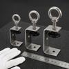 1pc 304 Stainless Steel Square Clamp Adjustable Fixed Holder Clip C-clamp  Hardware Fasteners