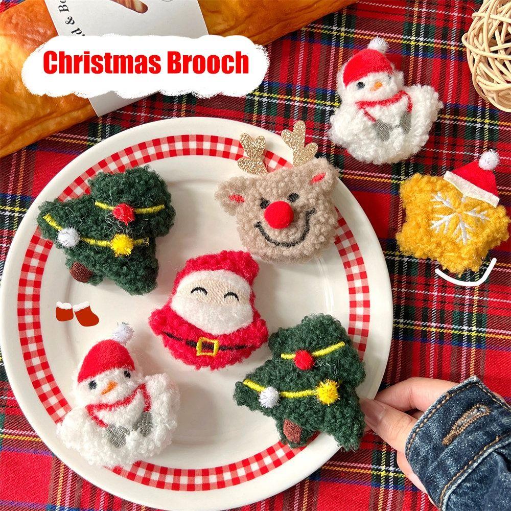 

Снеговик Санта-Елка Брошь Санта-Снеговик Плюшевая Булавка Ручной Работы Рождественская Плюшевая Брошь Новогодний Подарок