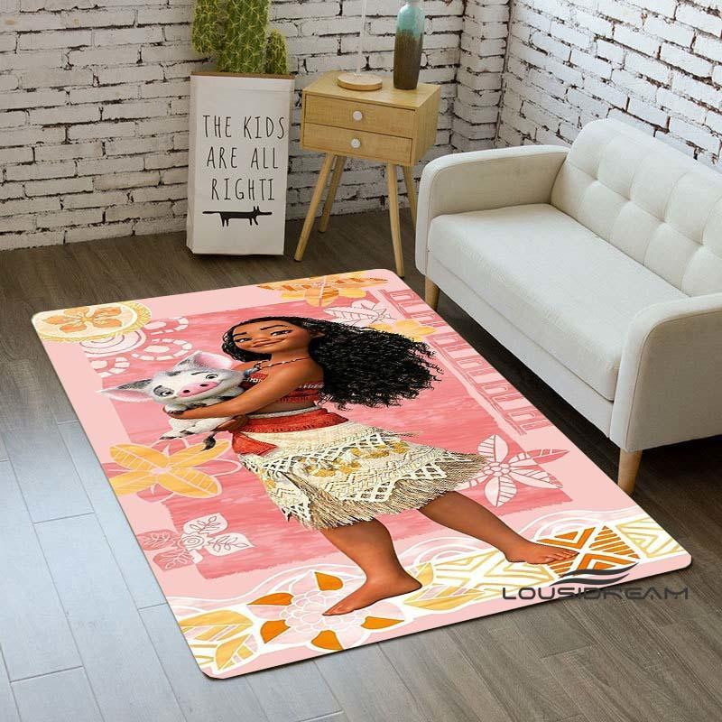 The new Moana-themed comedy adventure room mat is washable and non-slip, suitable for living room sofas, kitchens, and other are