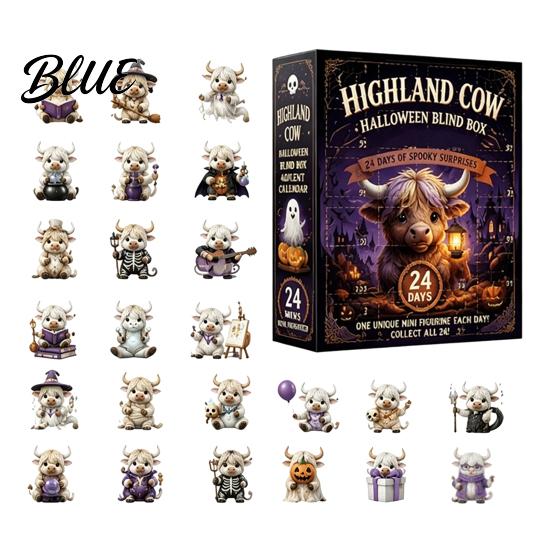 Unique Gift Bag Countdown with Advent Calendar Highland Cow Pendants 3D 2026 Christmas Cute Holiday