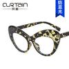 European and American personalized cat eye large frame anti-blue flat mirror butterfly glasses frame fashionable new glasses frame