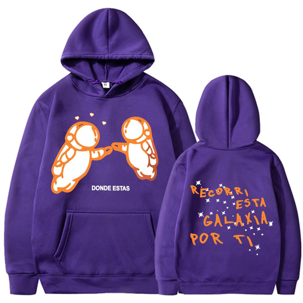 New Thread Recorri Esta Galaxia Por Ti Print Casual Sweater Hoodie Sweater