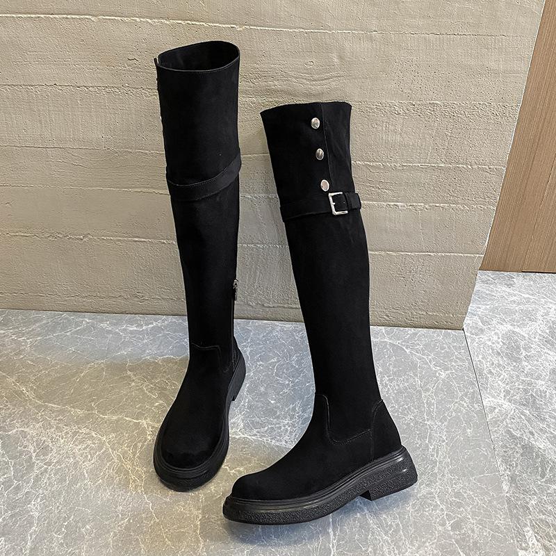 

2025 new Grape Mom is the same style~ Over-the-knee knight boots, platform boots, autumn and winter leg-showing long women s boots 35