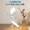 Clip-on LED Rechargeable Desk Lamp, Cordless, Table Lamp with 3 Color Temperature Settings and Stepless Dimming, Compact Stand Light, Reading Lamp,