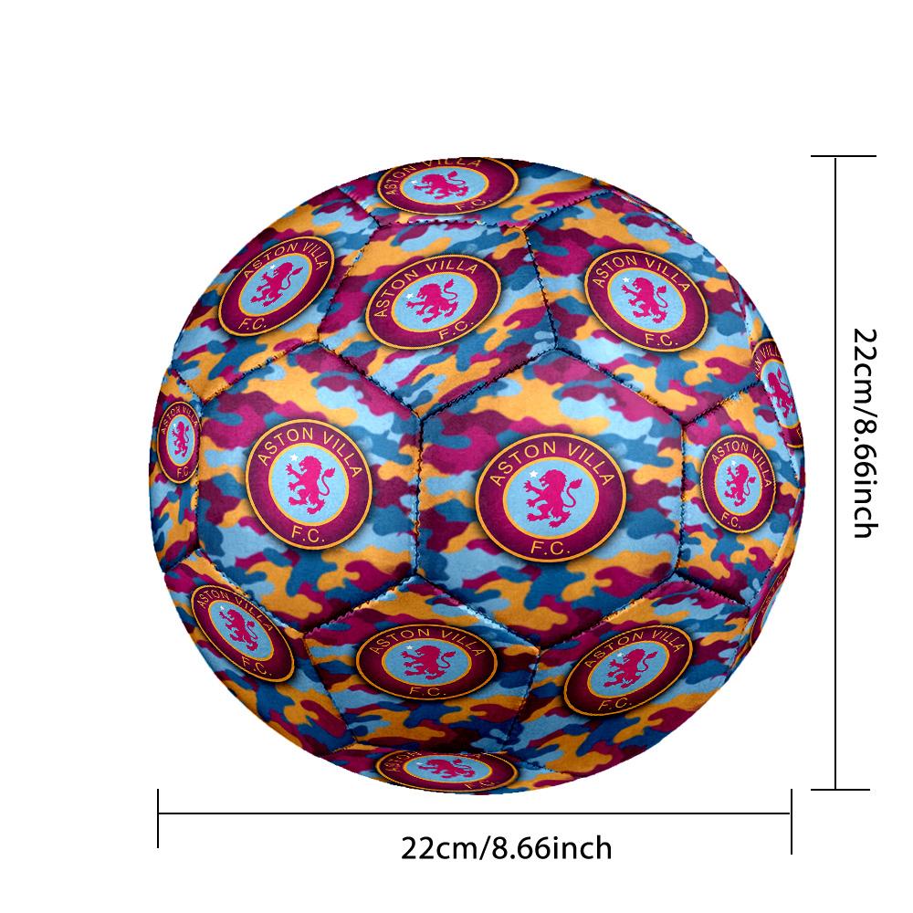 Aston Villa FootballPrinted Size 5 Soccer Ball, Anti Slip Adult Match Football Souvenir for Football Fans