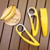 Banana Slicer Stainless Steel Fruit Cutter Chopper Vegetable Salad Slices Cucumber Cutter Kitchen Tool for Fast Food Prep Snacks
