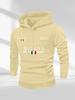 Italy MILANO Milan Multi-Position Flag Letter Hooded Sweater Men's Casual Shoulder Hoodie