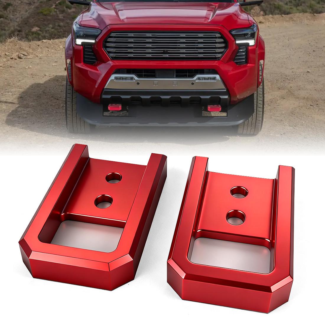 2pcs Trailer Hitch Tow Hooks for Toyota Tacoma 2024-2026 Red Front Tow Trailer Hitch Tow Hook Hitch Receiver красный