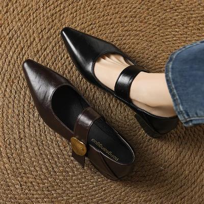 Fashion Pointed Toe Women High Heels Shoes Fashion Shallow Loafers Shoes Winter New 2025 Trend Chelsea Elegant Zapatos