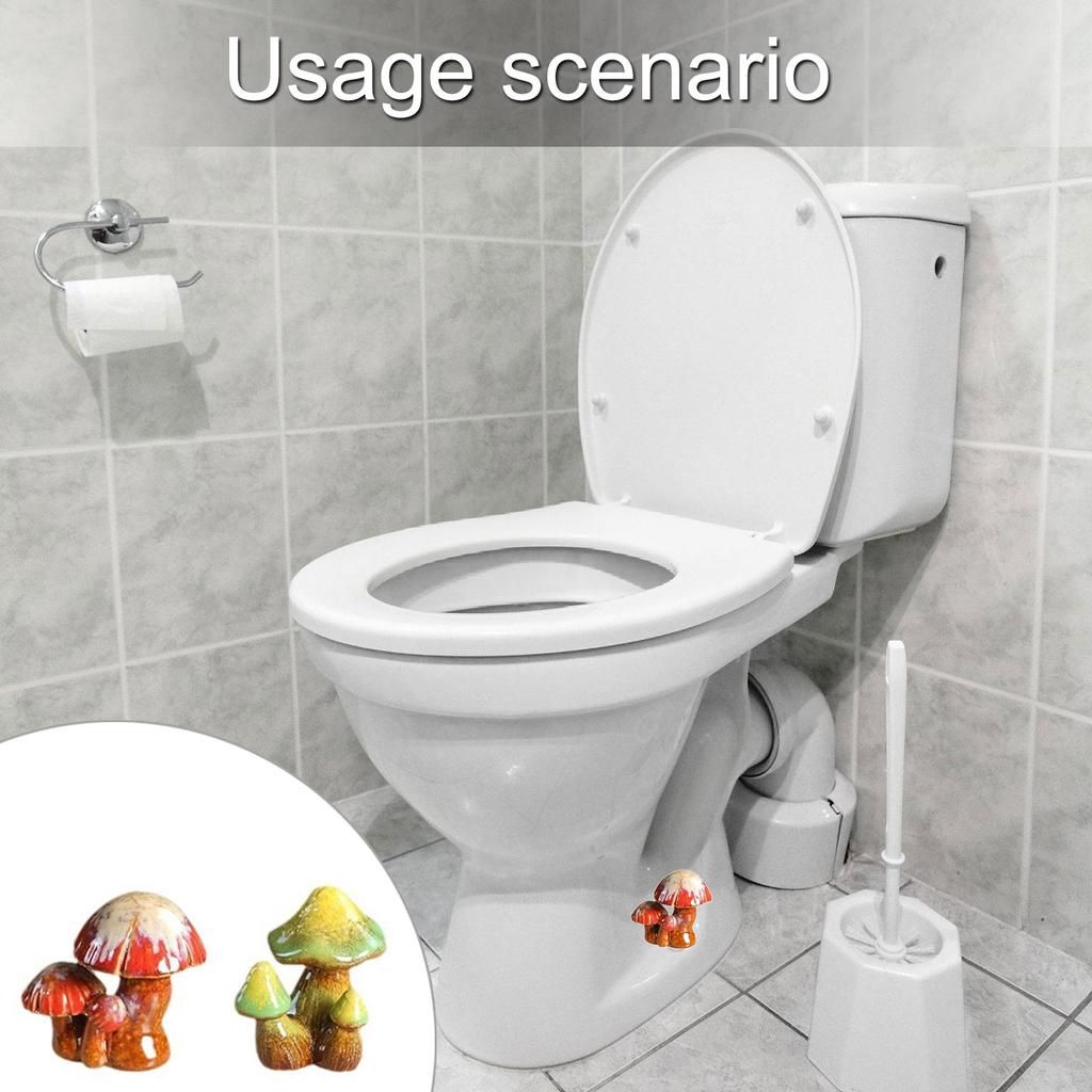 Toilet Bolts Covers 2Pcs Colorful Resins Mushroom Designs Toilet Bolts Caps Bathroom Decors Replacement Accessories