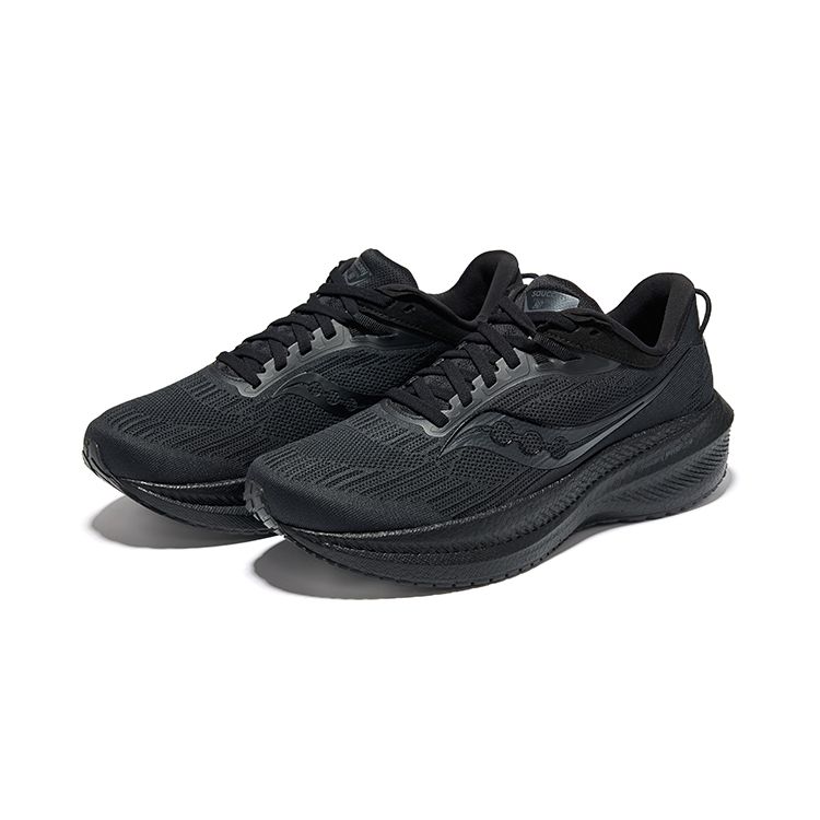 SAUCONY Triumph 21 Comfortable Mesh Cushioning Non-Slip Wear-Resistant Breathable Low-Top Running Shoes Men Sneaker Black S20882-12