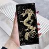 Fashion Dragon Illustration For Samsung Galaxy S26 S25 S24 S23 S22 S21 S20 Ultra Plus FE 5G Black Soft TPU Phone Case