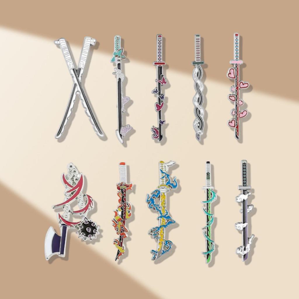 Creative Demon Slayer Anime Character Alloy Brooch Badge