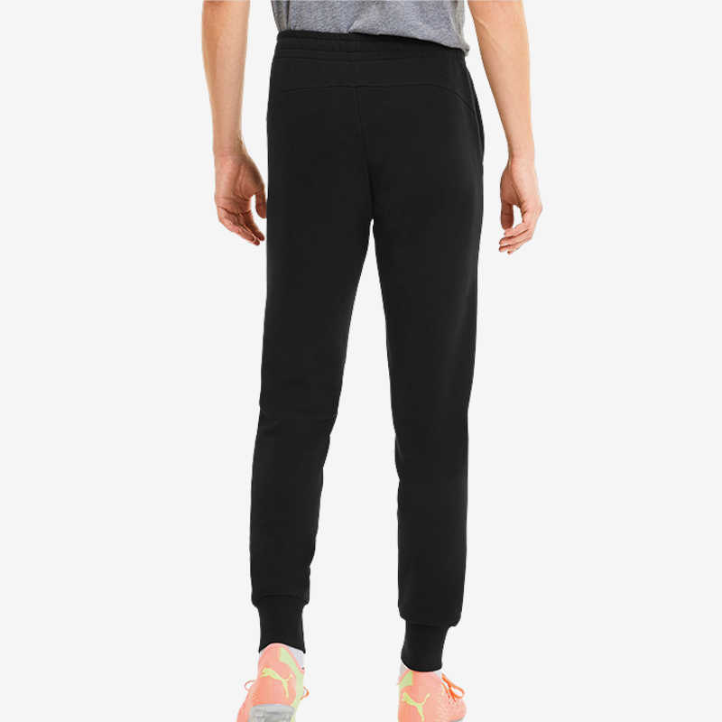 Puma Logo Embroidered Knit Cuffed Casual Sports Pants Men pants Black 656975-03