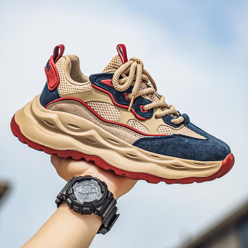 Sneakers men's new fashionable versatile mesh breathable casual shoes low-top retro Forrest Gump shoes trendy lightweight board shoes