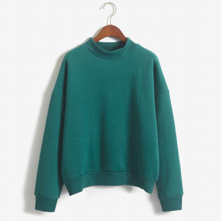 Felpa con cappuccio in pile tinta unita da donna con maniche lunghe e vestibilità rilassata per l'abbigliamento casual autunnale invernale