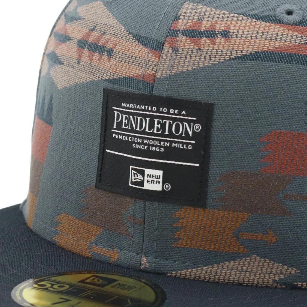 New Era 59FIFTY Pendleton Collaboration 7 5950 PENDLETON WOVEN PATCH NVY Cap, Navy, 1/2 oz,