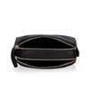 Noora Black Leather Mini Crossbody Sling Bag for Girls and Women & Double Zip Closure with Adjustable Straps