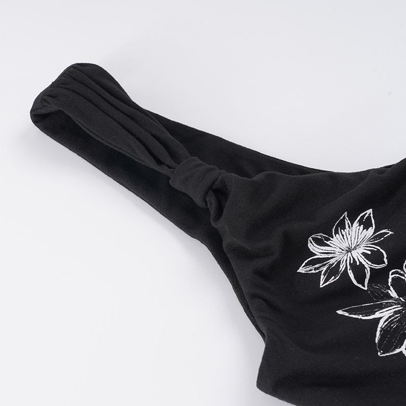 Papillon Floreale Nero Sottoveste Dimagrante da Donna Primavera/Estate 2026