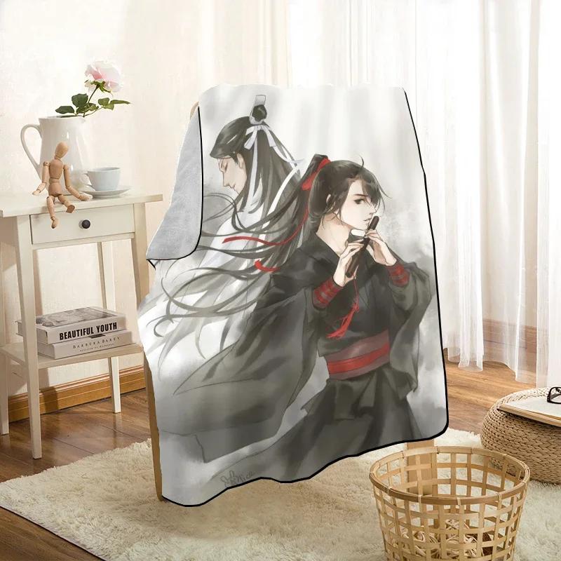 Cute Anime Mo Dao Zu Shi Throw Blanket Personalized Blankets On For The Sofa/Bed/Car Portable 3D Blanket For Kid Home Textiles