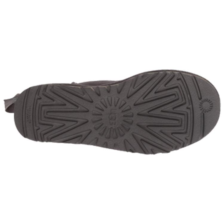 UGG Suede Thermal Slip Resistant Short Snow Boots Women's Charcoal 1100212W-CHRC