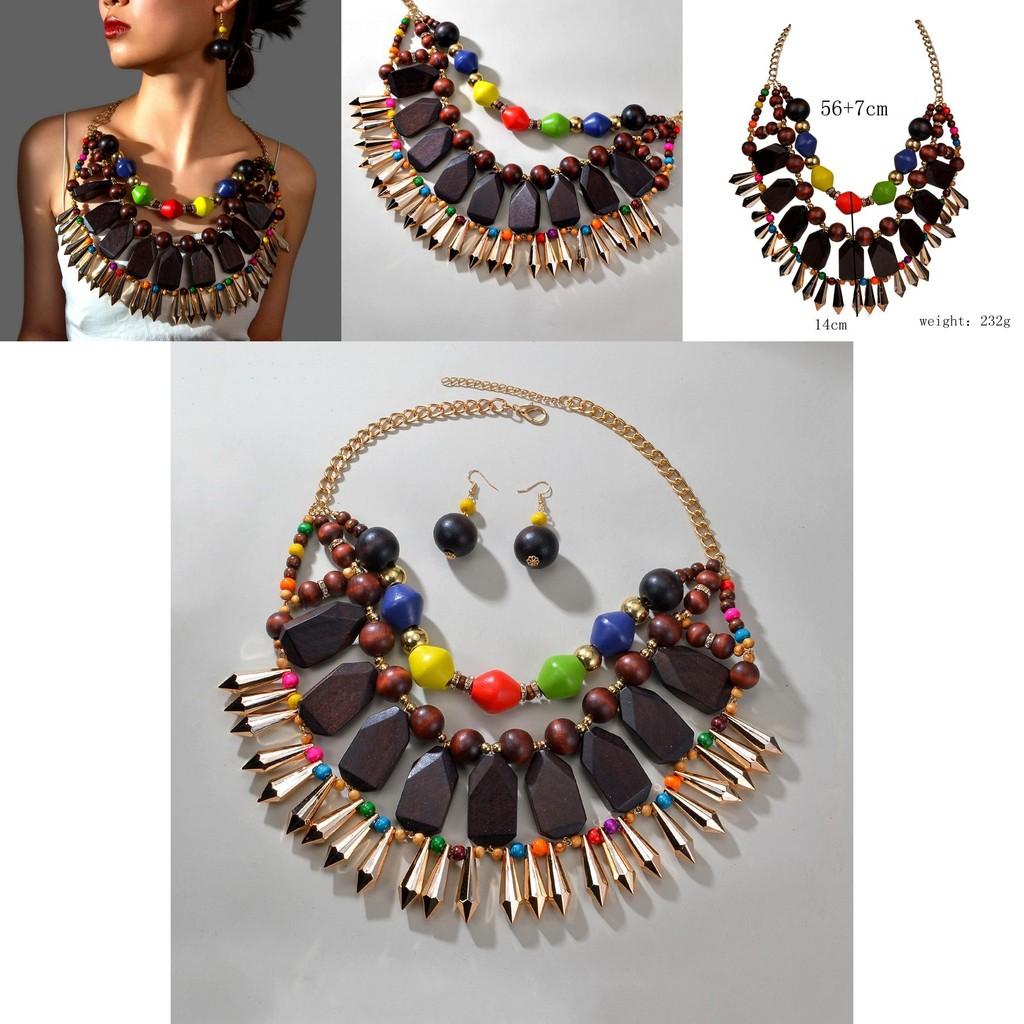 Vintage Water Drop Pendant Jewelry Set With Alloy Charms For Summer Fashion Enthusiasts