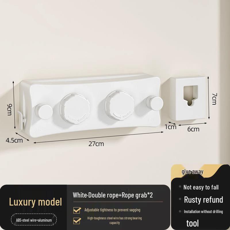 

Безударная выдвижная невидимая бельевая веревка для использования в помещении и на балконе