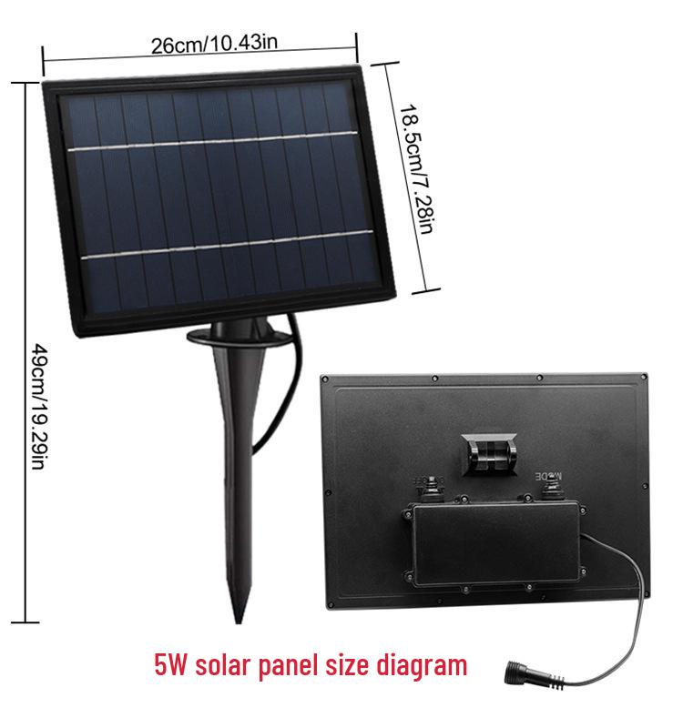 Five-Watt Underwater Solar Light: Large Low-Voltage, Energy-Saving, Five-Head Projector for Landscape and Fish Tank Lighting