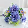 Artificial Flowers High Quality Silk dahlia Rose Festival Wreath Home Room Floral Arrangement Decoration Wedding arch diy gift