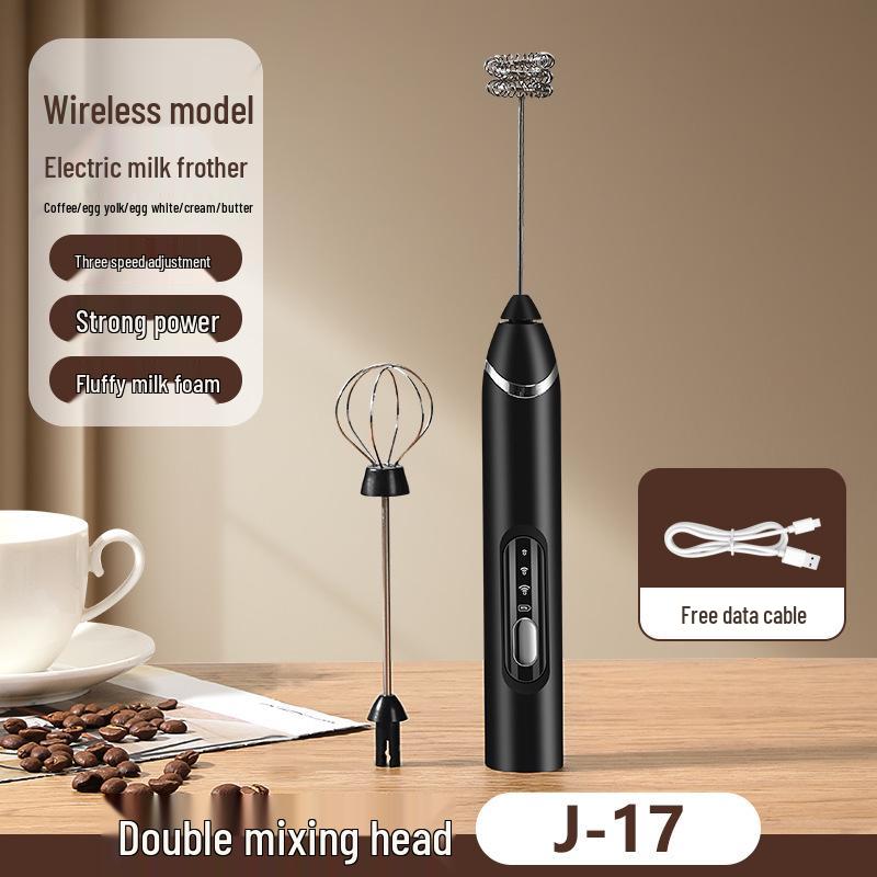 Stylish Electric Handheld Milk Frother & Mixer for Coffee and Eggs