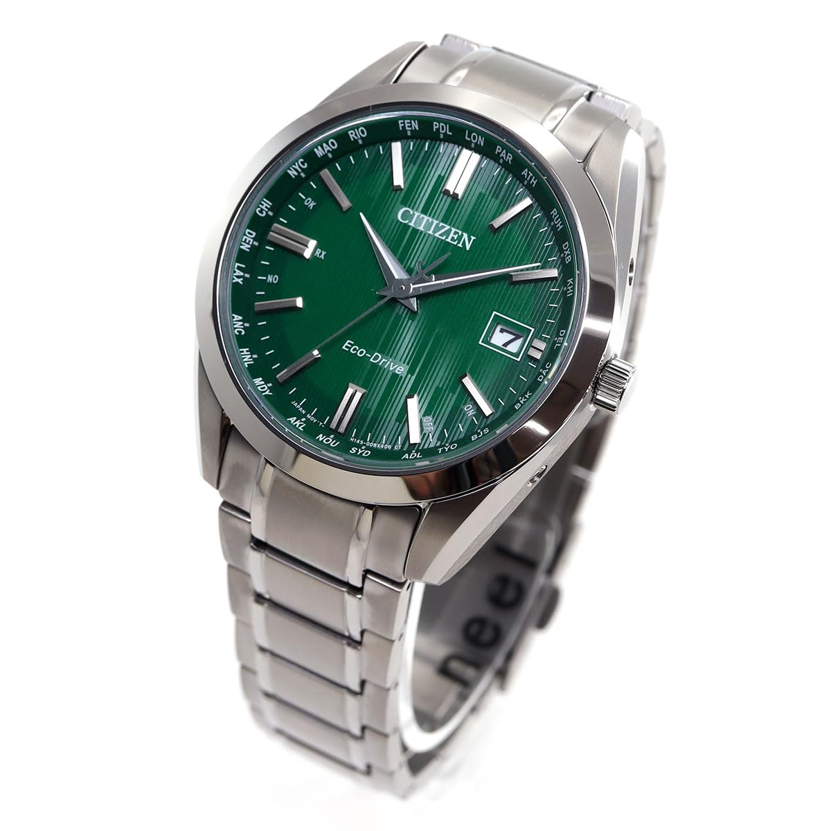 

Photovoltaic Radio Watch Waterproof Green Silver [Citizen] Eco-Drive CB0261-53W Men s срібний