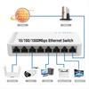 5 Port Gigabit Switch 10/100/1000M Home Network Hub with Power Cable, Office Ethernet Splitter, Switch Hub EU PLUG