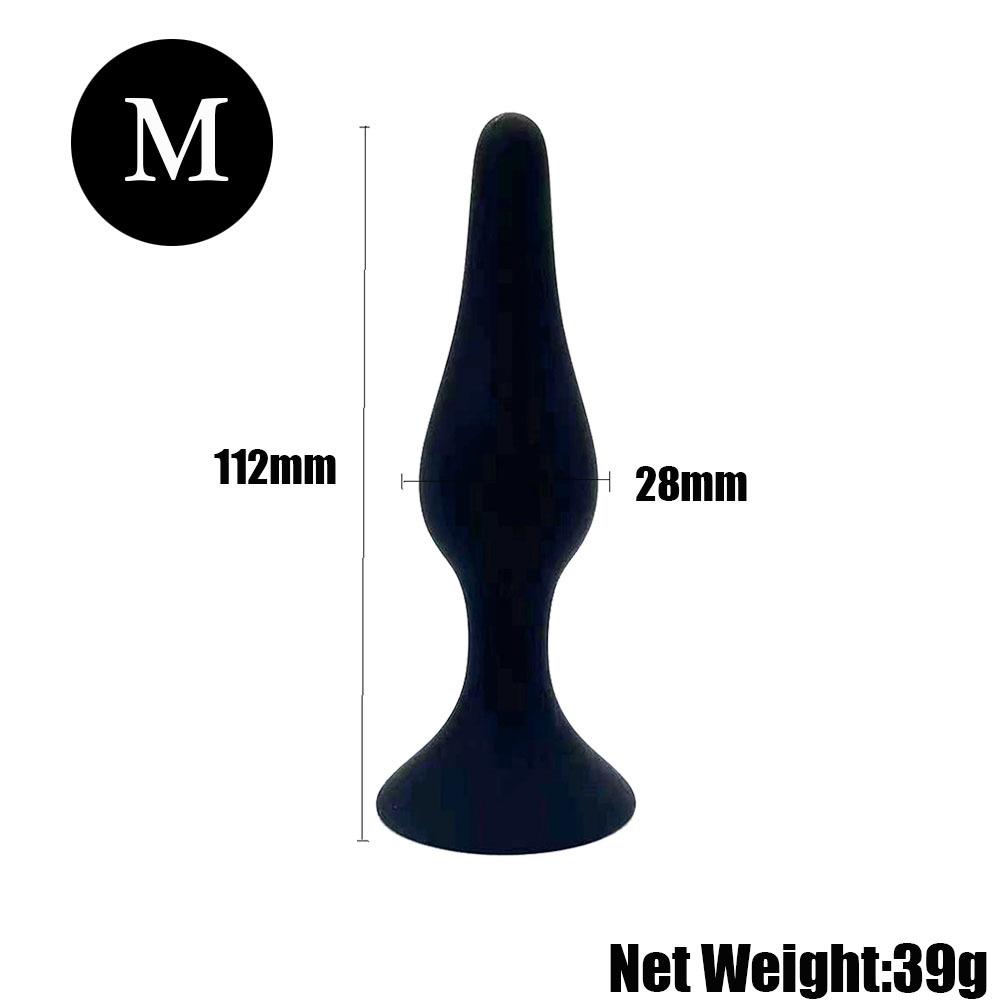 Silicone Anal Plug with Suction Cup - Tapered Design for Comfort & Stimulation, Unisex Adult Toy for Beginners & BDSM Play