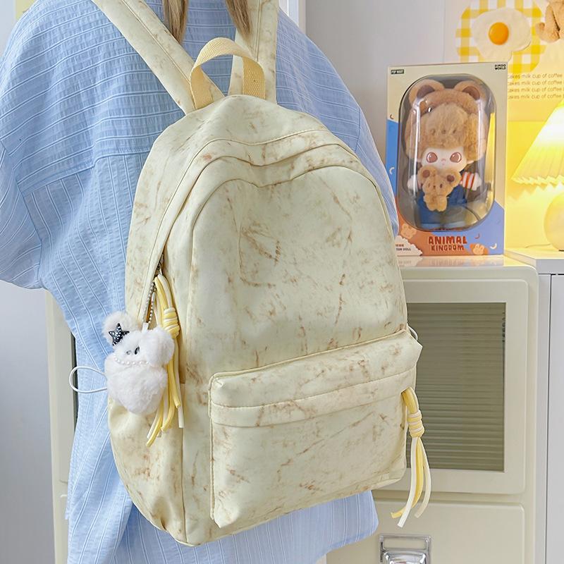 2025 new student large-capacity schoolbag women's tie-dye casual backpack fashion backpack