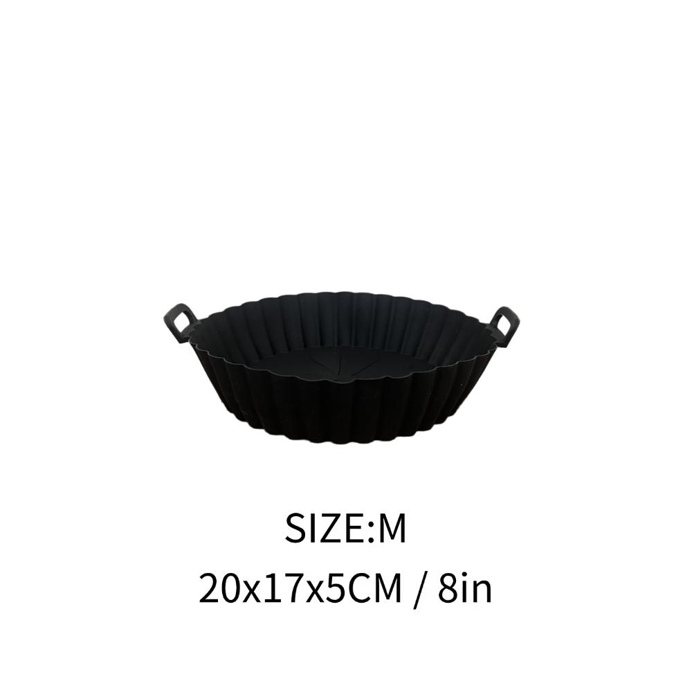 Airfryer Silicone Basket Reusable Baking Tray Silicone Mold for AirFryer Pizza Fried Chicken Basket Air Fryer Liners Accessories